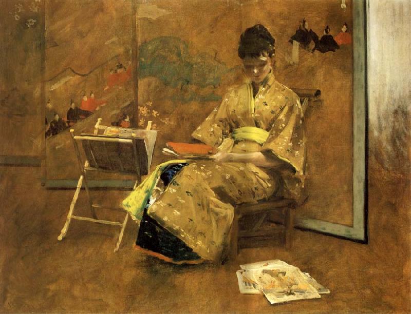 William Merrit Chase Der Kimono oil painting image